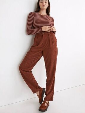 Madewell Corduroy High-Rise Tapered Pants 
Size 8